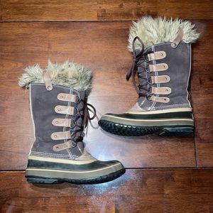 Sorel Joan of Arctic Hawk Fur Top Waterproof Winter Boots